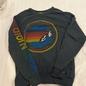 Aviator nation logo crew neck. Charcoal